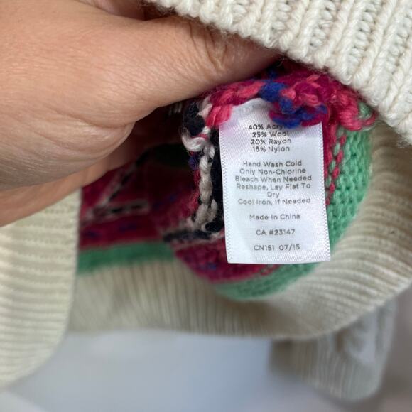 Talbots Fair Isle Sweater Winter Knit Holiday Nordic Pullover XL - Picture 6 of 7